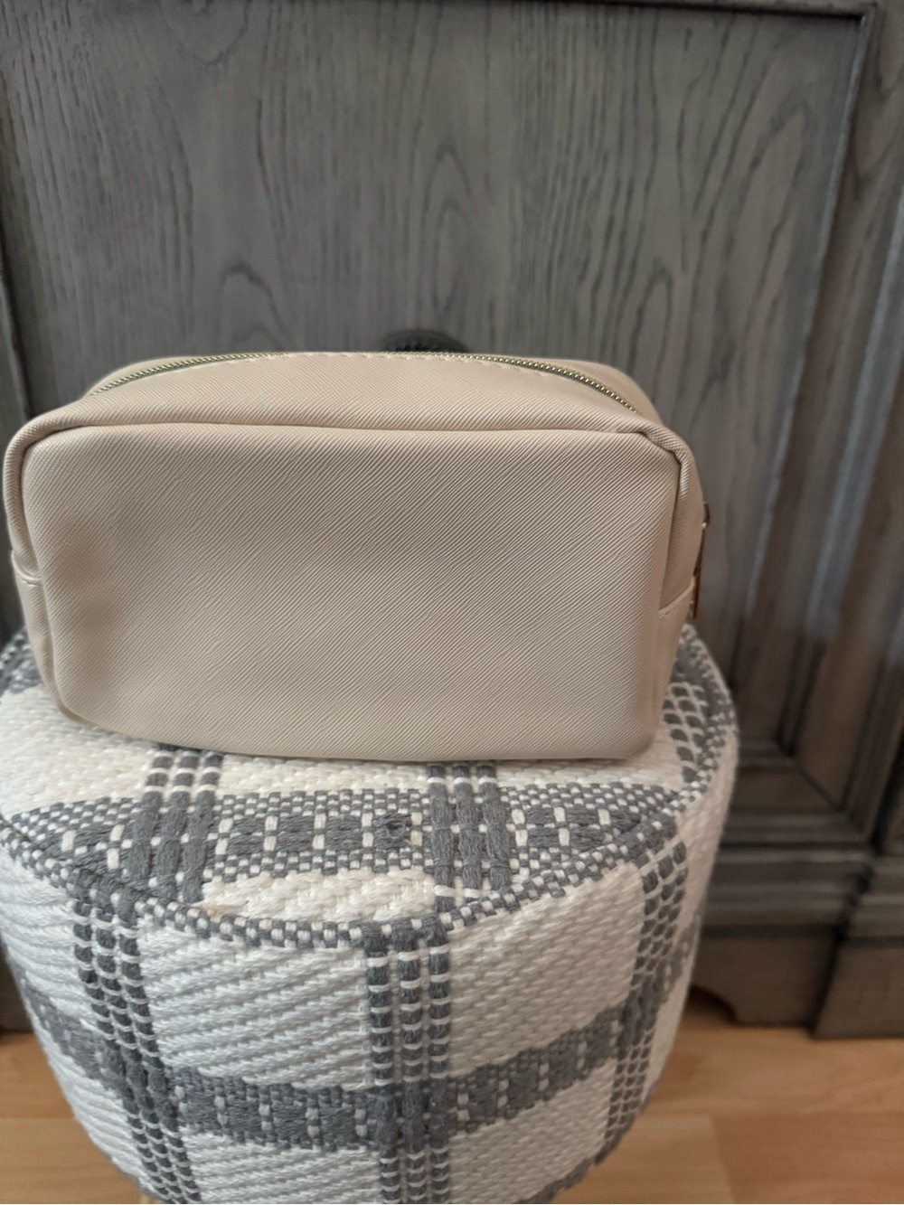 Beige Travel Toiletry Bag - Neutral Dopp Kit